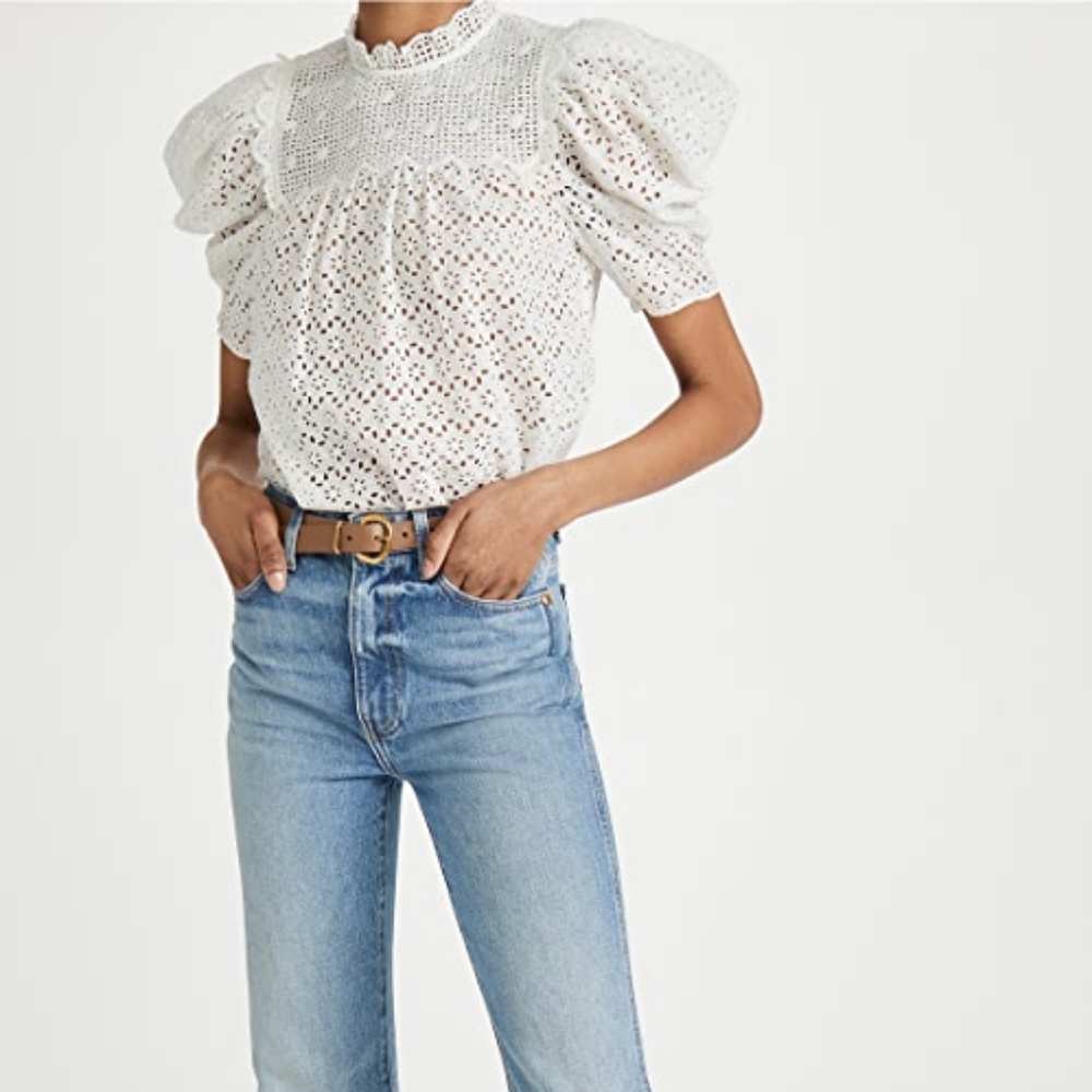 Ulla Johnson Mae Eyelet Blouse 2 - Picture 3 of 12